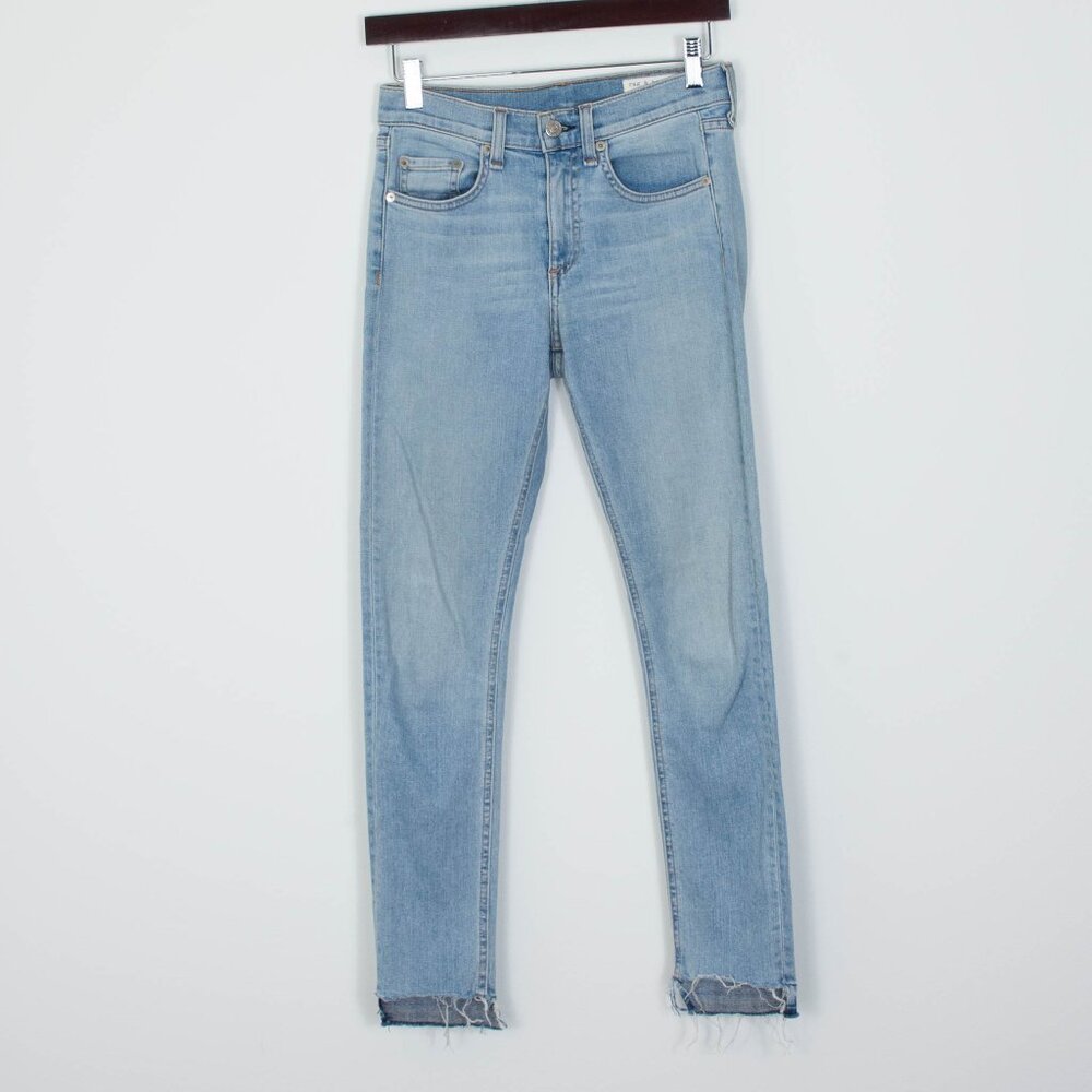 Rag & Bone High‎ Rise Capri Raw Hem Denim Jeans Womens Size 24
